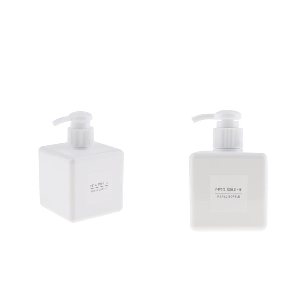 2Pcs Foaming Soap Dispenser Cosmetic Containers Bottle White 250ml