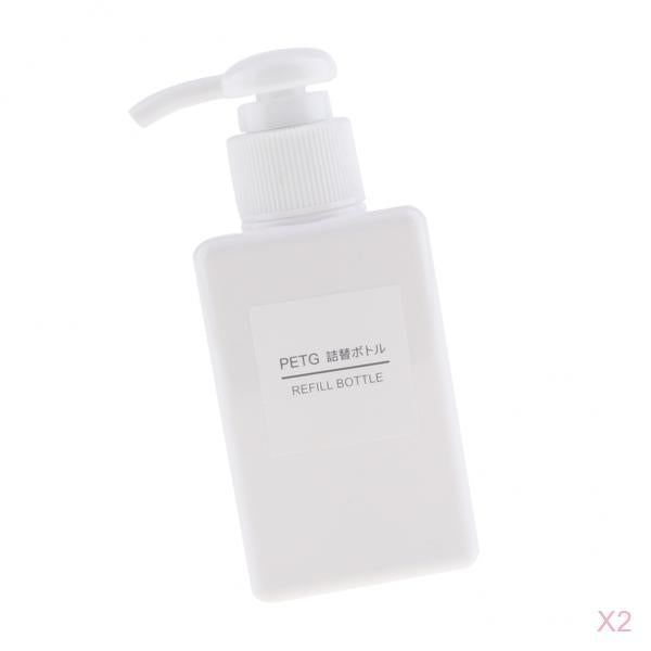 2Pcs Foaming Soap Dispenser Cosmetic Containers Bottle White 100ml