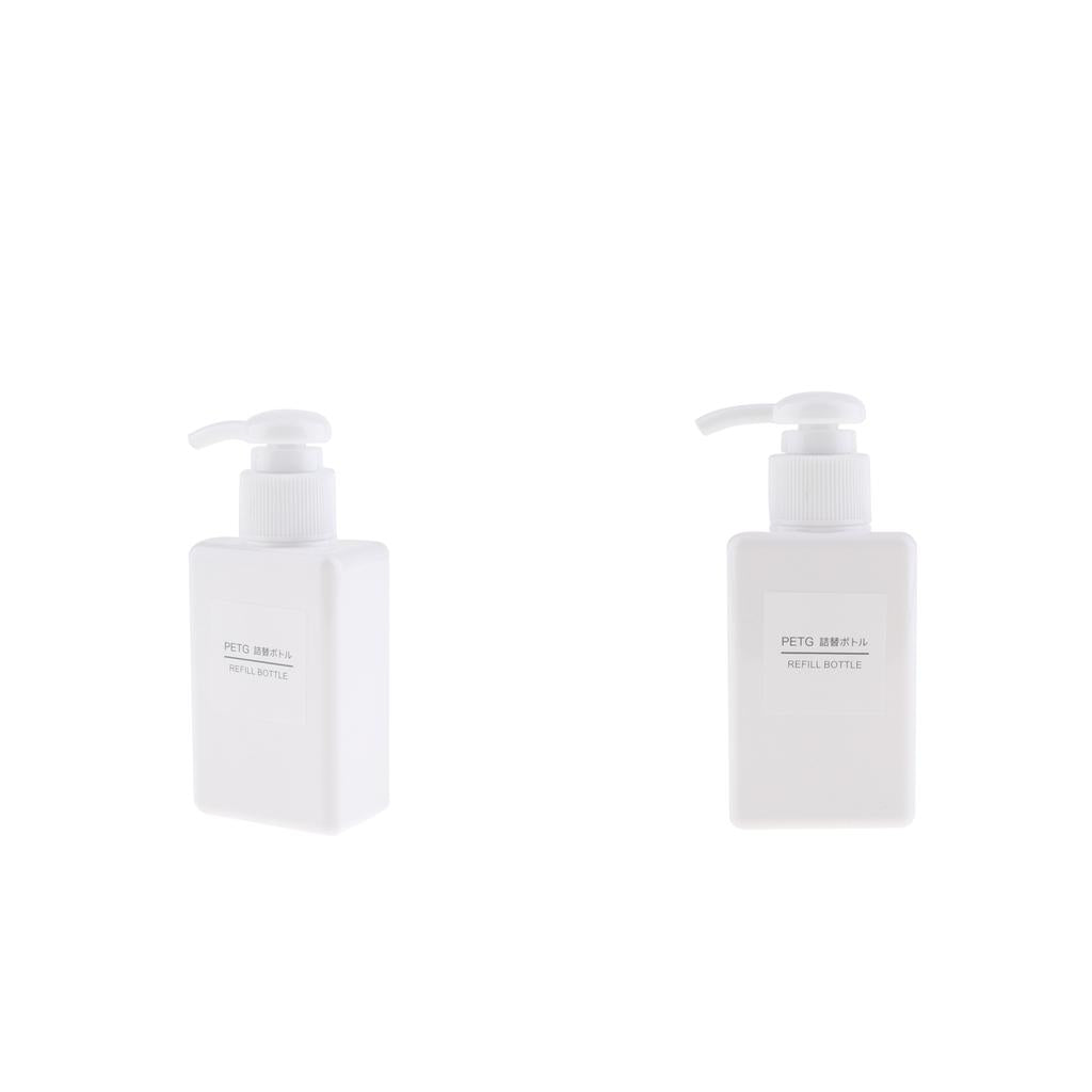 2Pcs Foaming Soap Dispenser Cosmetic Containers Bottle White 100ml