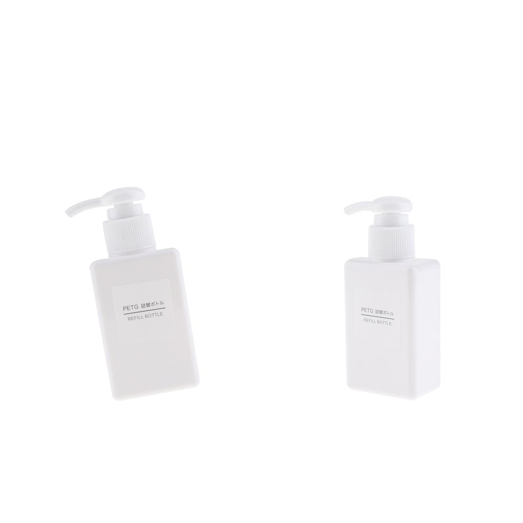 2Pcs Foaming Soap Dispenser Cosmetic Containers Bottle White 100ml