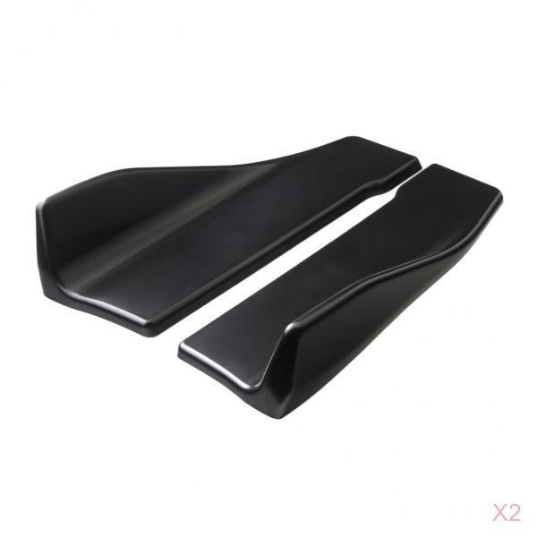 4pcs PP Car Body Rear Bumper Spoilers Lip Kit Splitters Protectors Diffuser