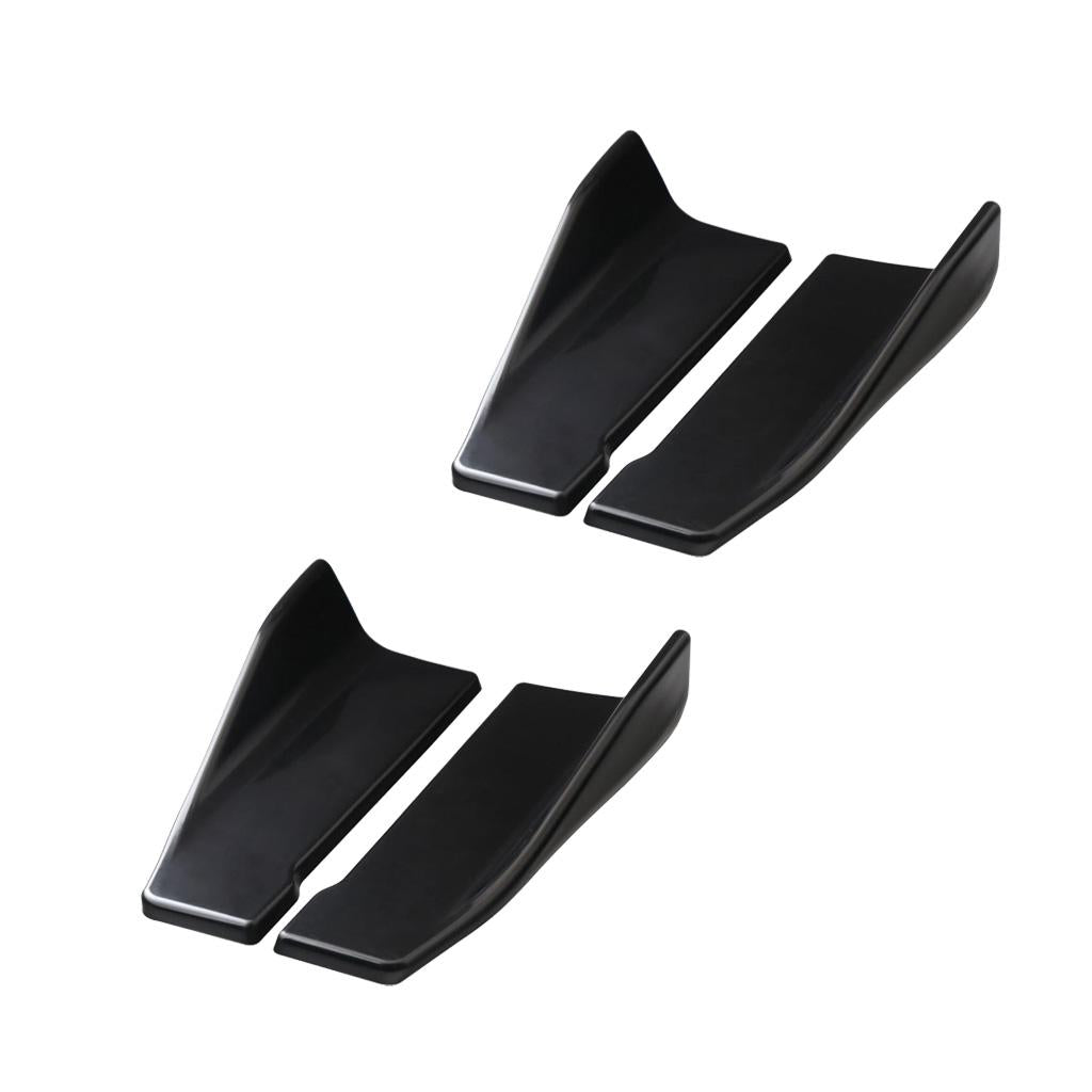 4pcs PP Car Body Rear Bumper Spoilers Lip Kit Splitters Protectors Diffuser