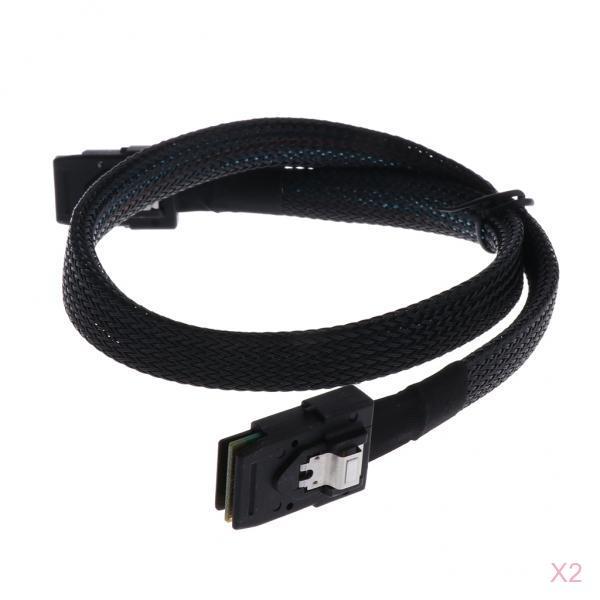 2x Internal Mini SAS SFF 8087 to SFF 8087 36 Pin Cable Male to Male 0.5M