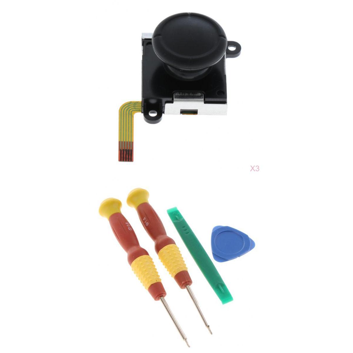 3Pcs Analog Joystick Control L R Sensor for Nintendo Switch Joy-con + Tools