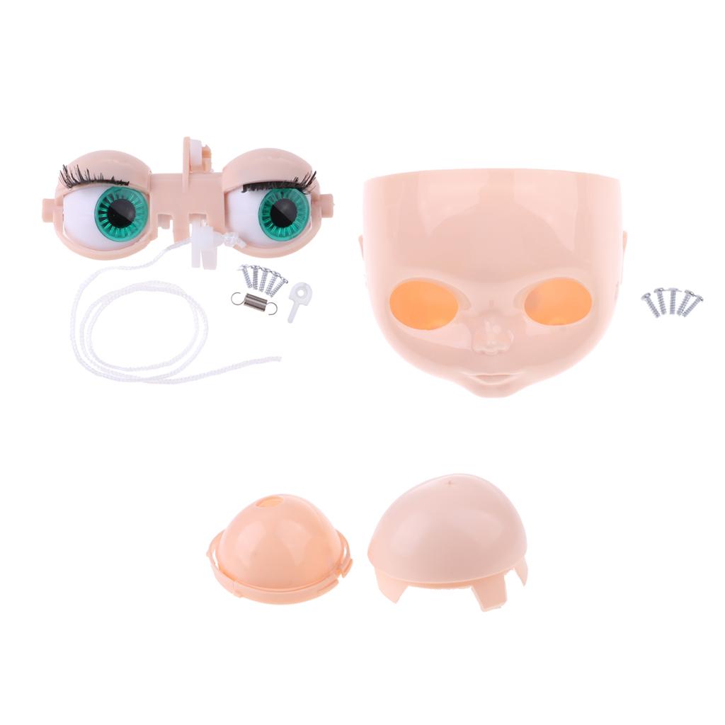 12 Doll Faceplate Backplate Head Scalp Shell Eye Mechanism Set for Blythe"