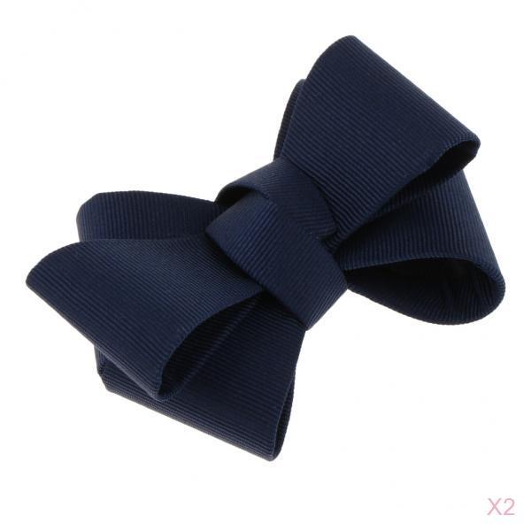 2/set Ribbon Bow Butterfly High Heel Shoe Charm Charms Decoration Dark Blue