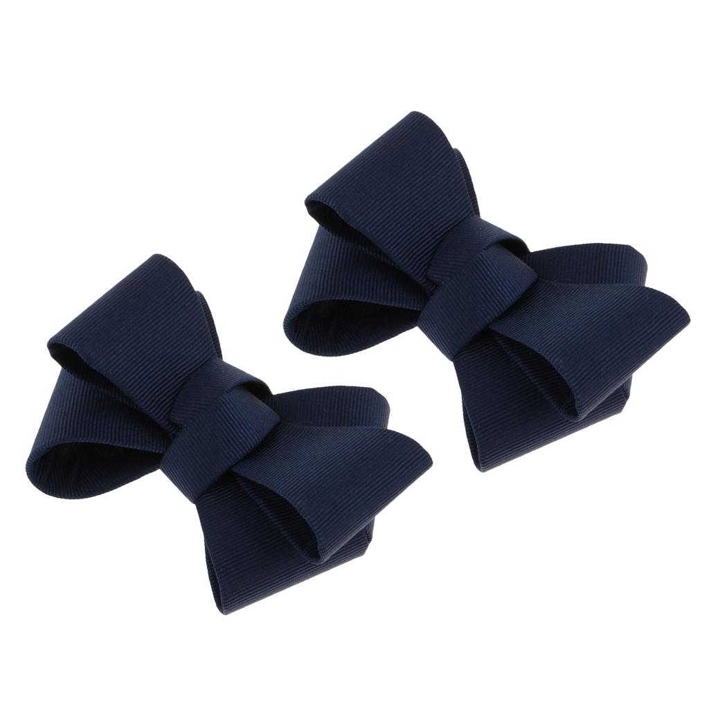 2/set Ribbon Bow Butterfly High Heel Shoe Charm Charms Decoration Dark Blue