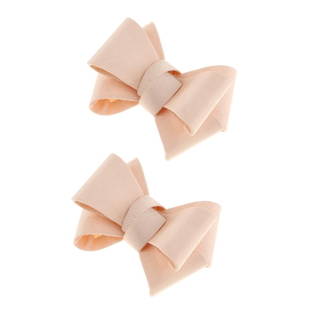 2/set Ribbon Bow Butterfly High Heel Shoe Charm Charms Decoration Apricot