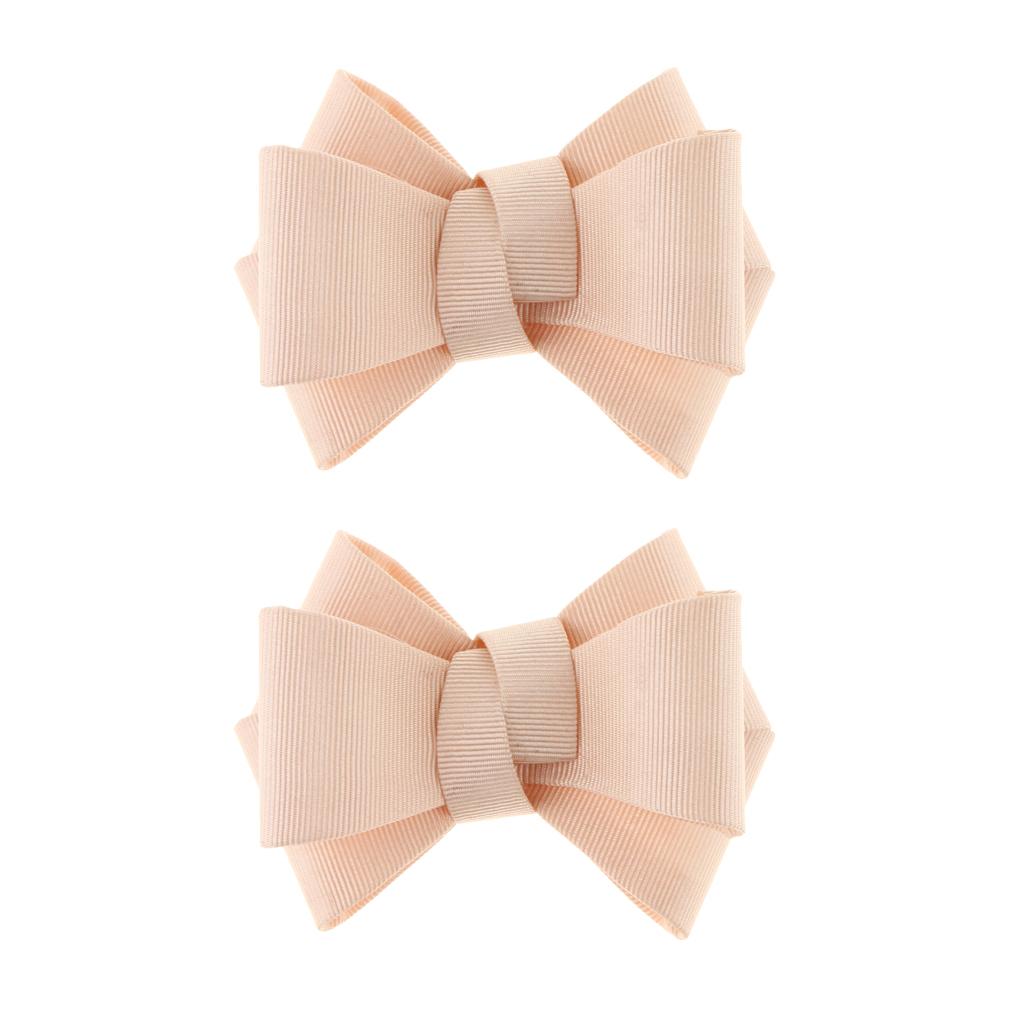 2/set Ribbon Bow Butterfly High Heel Shoe Charm Charms Decoration Apricot
