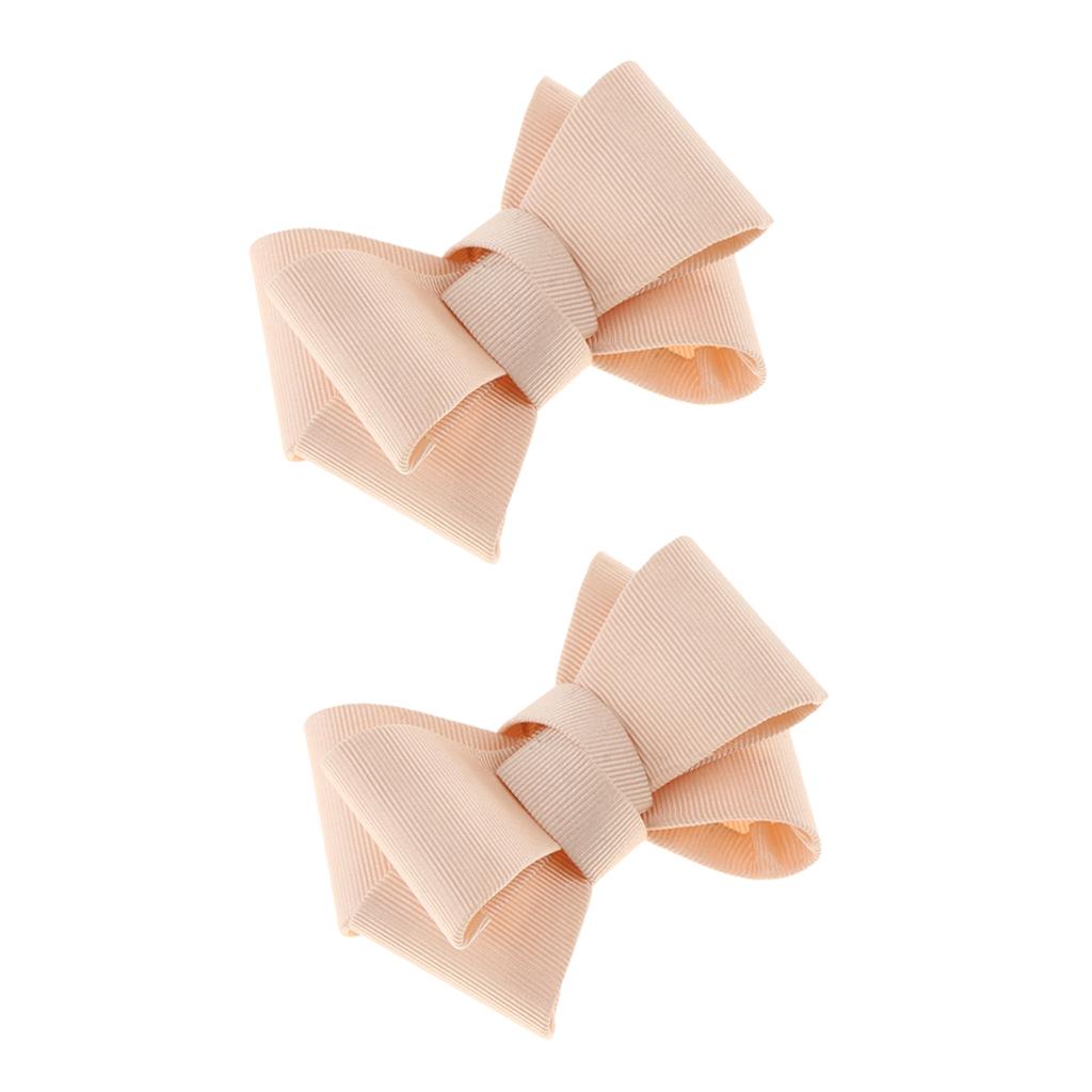2/set Ribbon Bow Butterfly High Heel Shoe Charm Charms Decoration Apricot