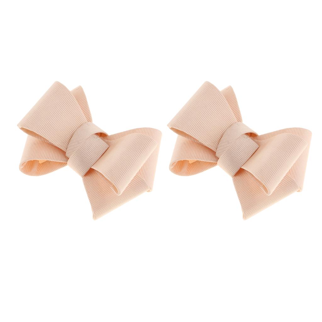 2/set Ribbon Bow Butterfly High Heel Shoe Charm Charms Decoration Apricot
