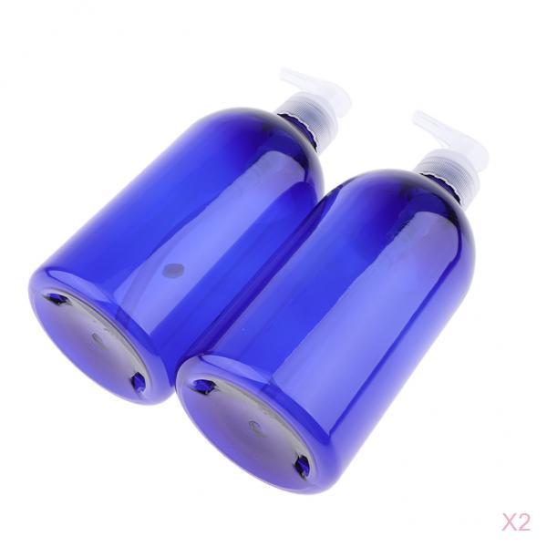 4Pcs 500mL Travel Lotion Pump Bottles Makeup Shower Gel Storage Containers