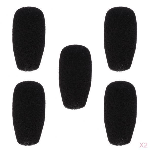 10 Pieces Conference Microphone Windshields Wind Muffs 48x12mm