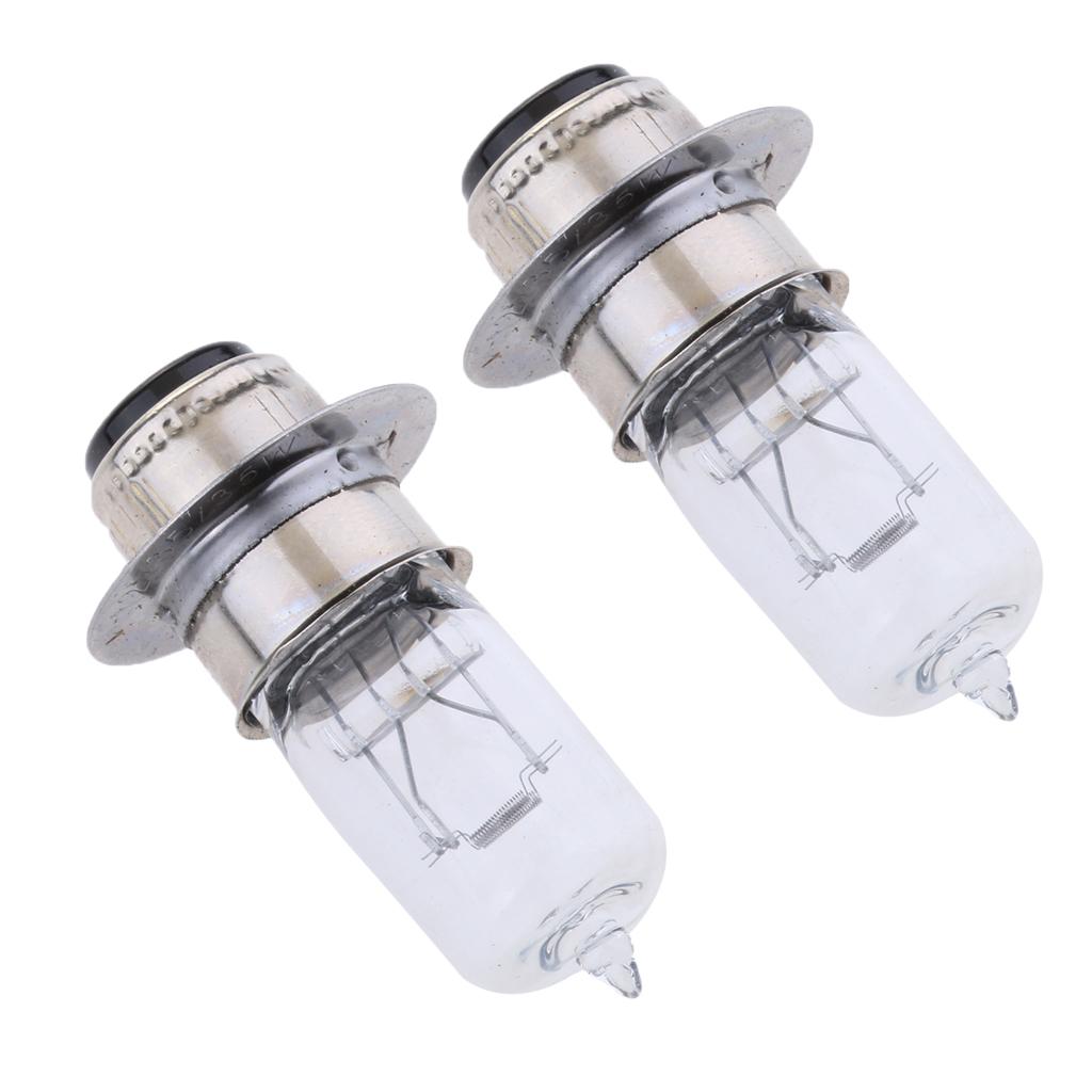 2pcs P15D-25-1 12V 35/35W Motorcycle White Halogen Headlight Headlamp Bulbs