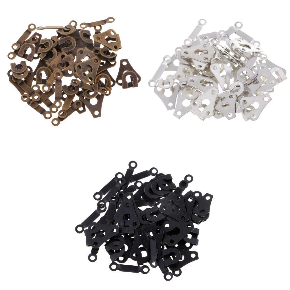 60 Sets Copper Hook and Eye Closures Fastener for Trouser Jeans Dress Sewing