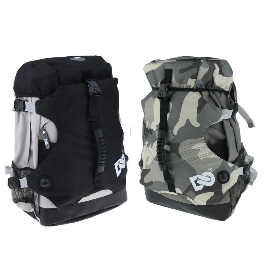 2Pcs Roller Inline Skates Backpack Skating Shoes Boots Storage Carry Bag