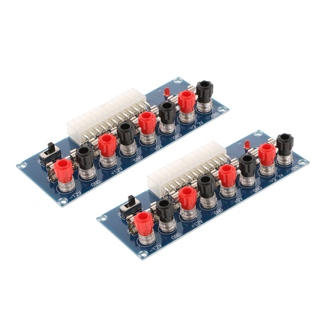 2x 24 Pins ATX Benchtop Power Board Computer Power Supply Breakout Adapter