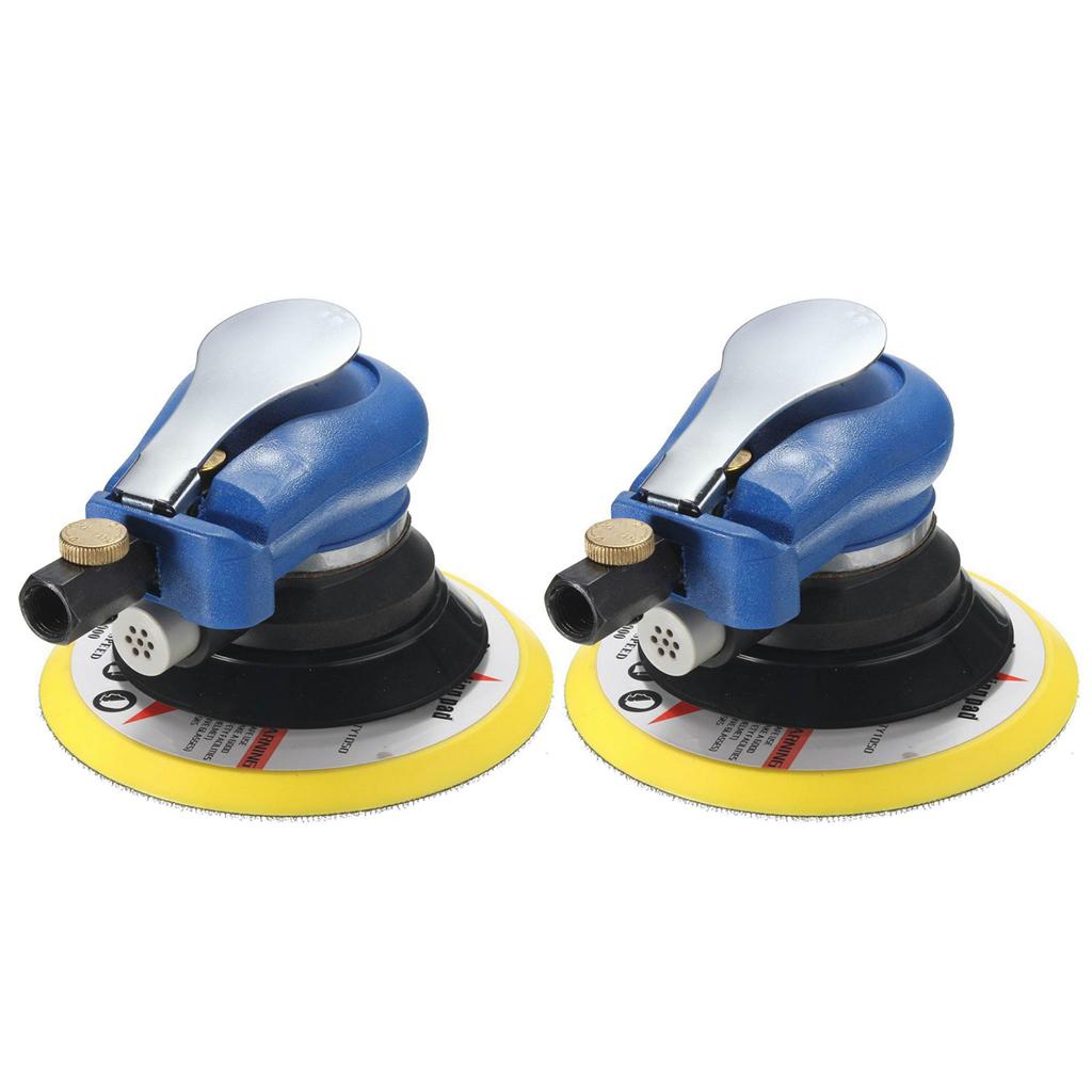 2x 6'' Air Orbital Sander Pneumatic Disc Polisher Grinding Sanding Tool