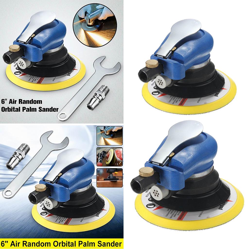 2x 6'' Air Orbital Sander Pneumatic Disc Polisher Grinding Sanding Tool