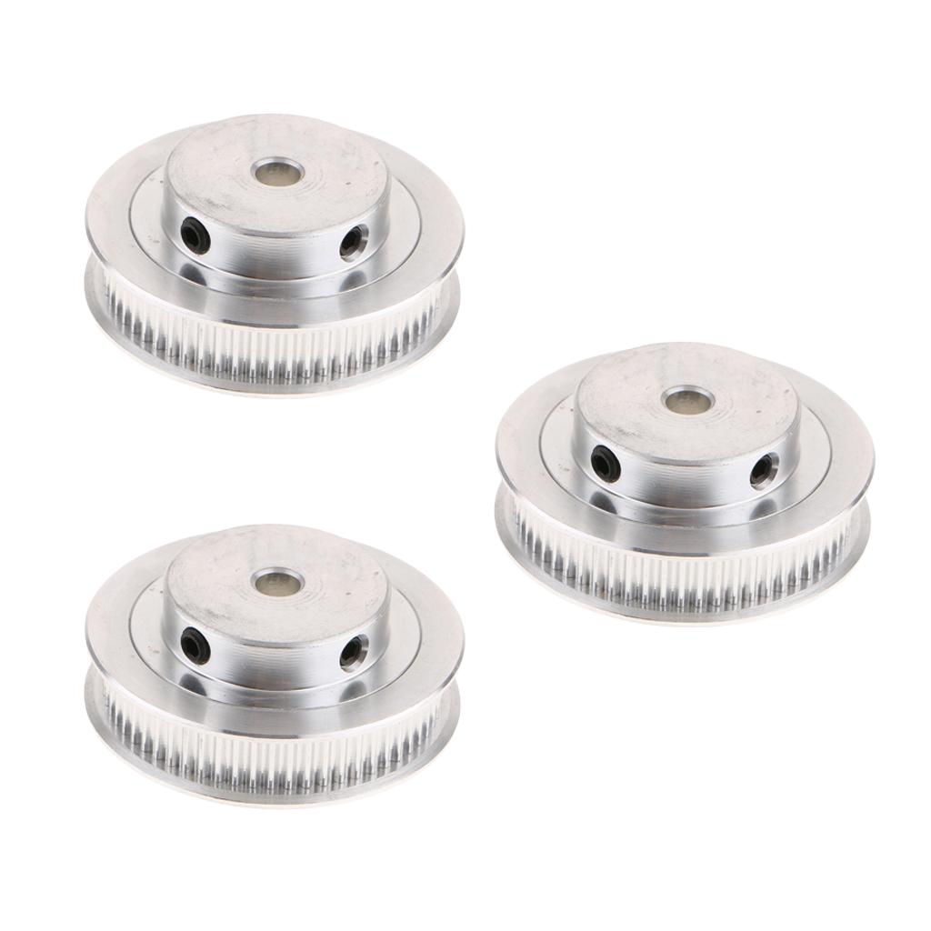 3PCS Aluminum Alloy Timing Belt Pulley 60Tooth for 3D Printer Inner hole 5mm