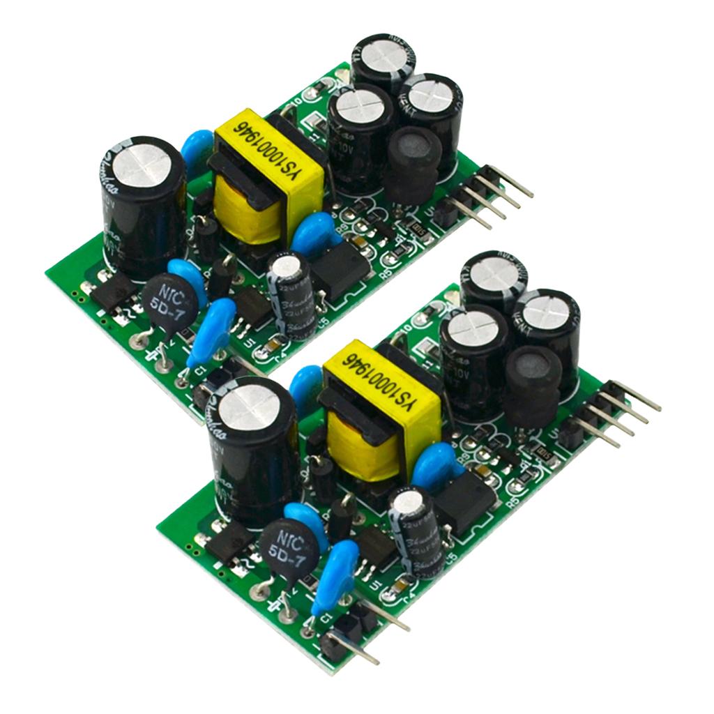 2PCS AC-DC 5V500mA+12V300mA Dual Output Isolated Power Supply