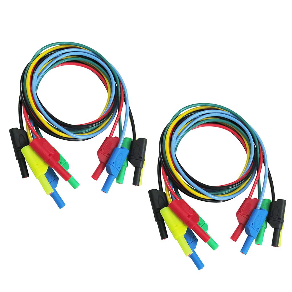 10pcs 4mm Banana to Banana Plug Soft Silicone Test Cable Lead for Multimeter