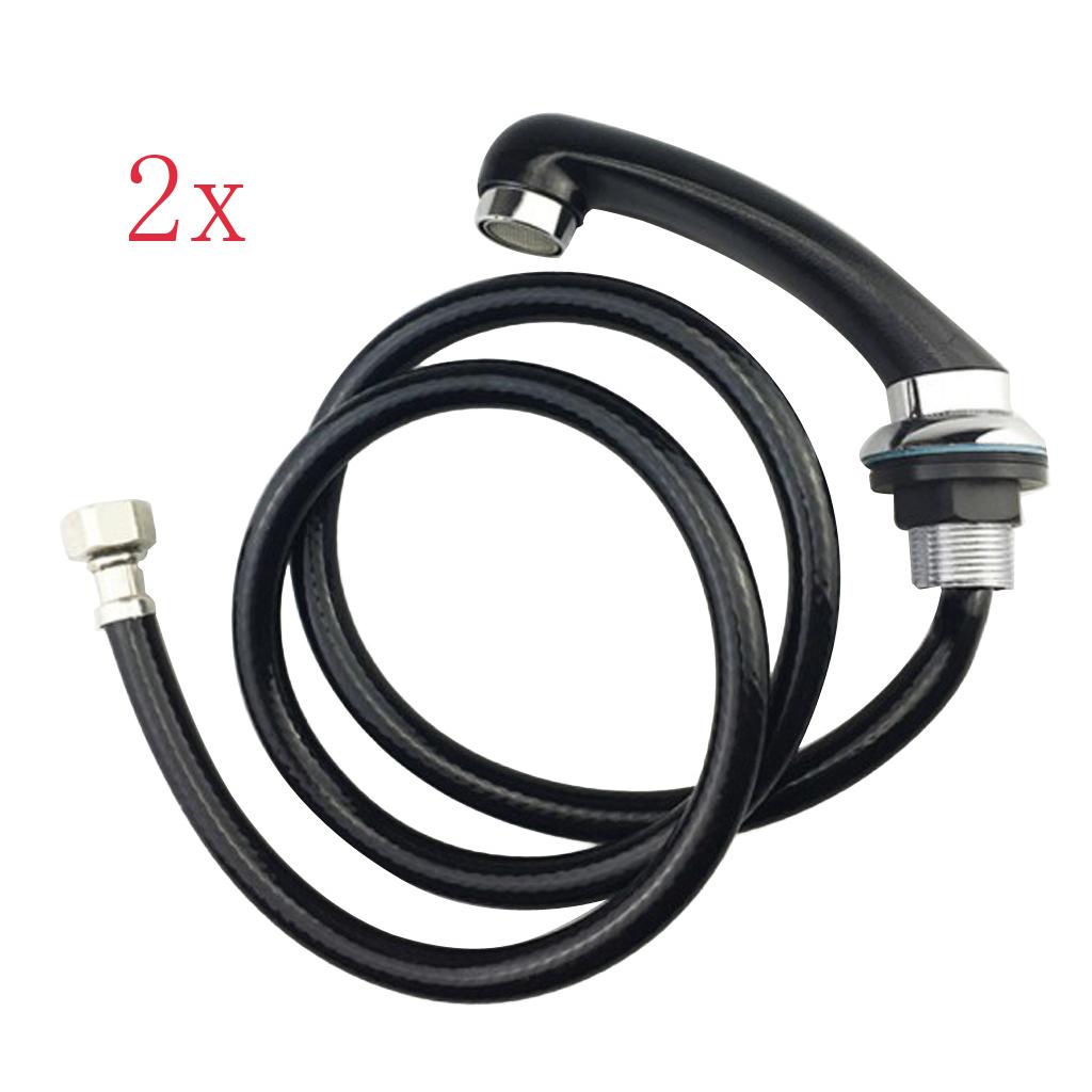 2Pcs Kitchen Faucet Tube Sprayer Shower Pipe Plumbing Valve Bathroom Salon