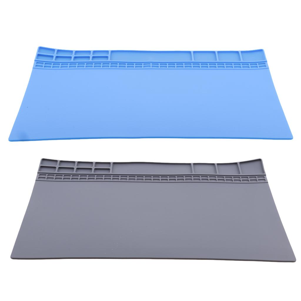 2x Magnetic Silicone Heat Mat Repair Kit Maintenance Desk Soldering Pad