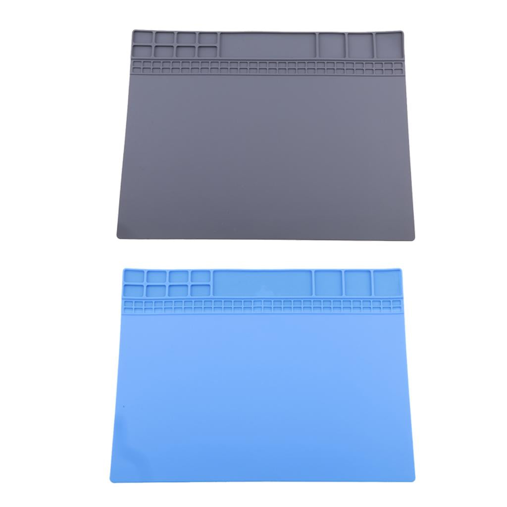 2x Magnetic Silicone Heat Mat Repair Kit Maintenance Desk Soldering Pad