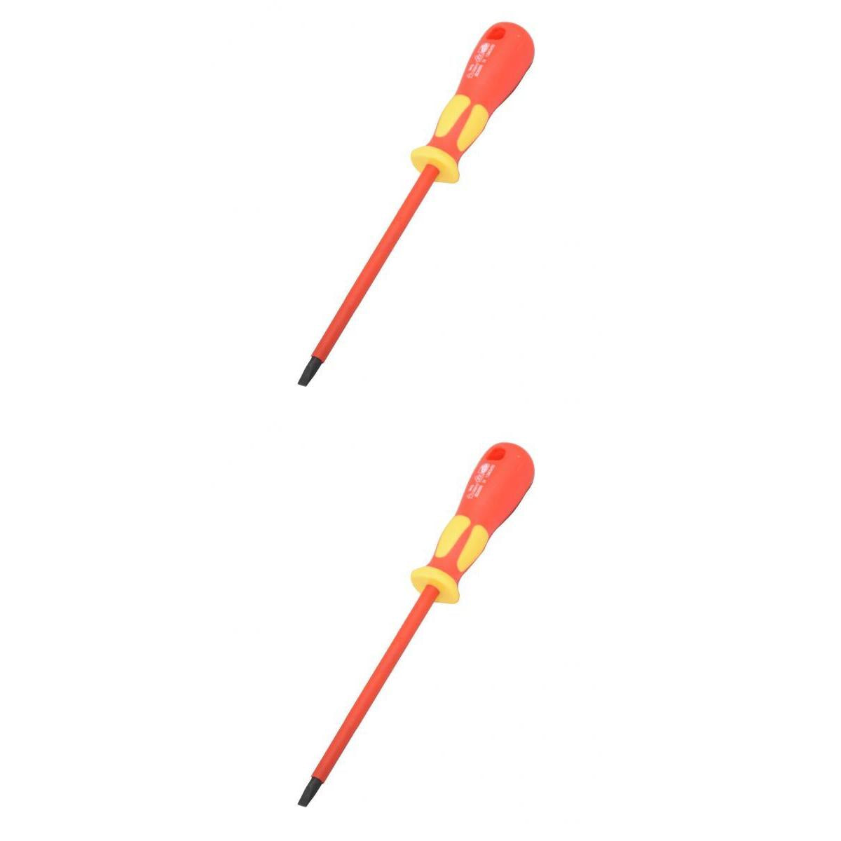 2Pcs Insulated Multi Manual Flat Slotted Screwdriver Repair Tool 2.5MM 3.0MM