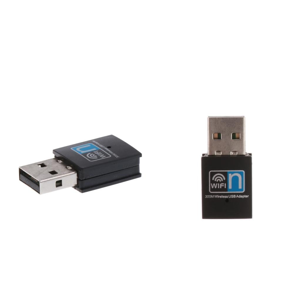 2Pcs 300Mbps USB WiFi Adapter Wireless Lan Network Card Adapter Wifi Dongle