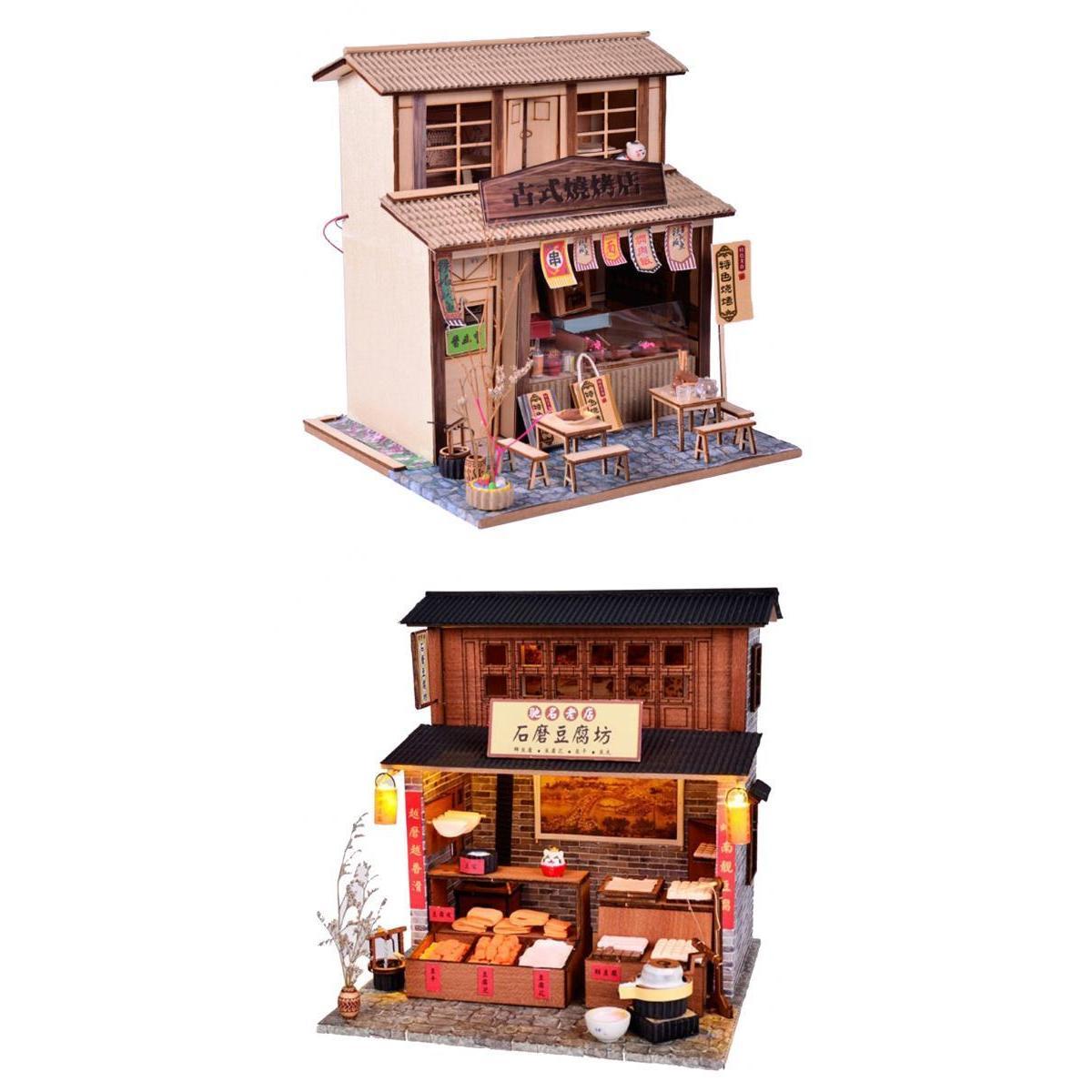 1/24 Scale DIY Dollhouse Miniature Kit with Furniture for Birthday Gift