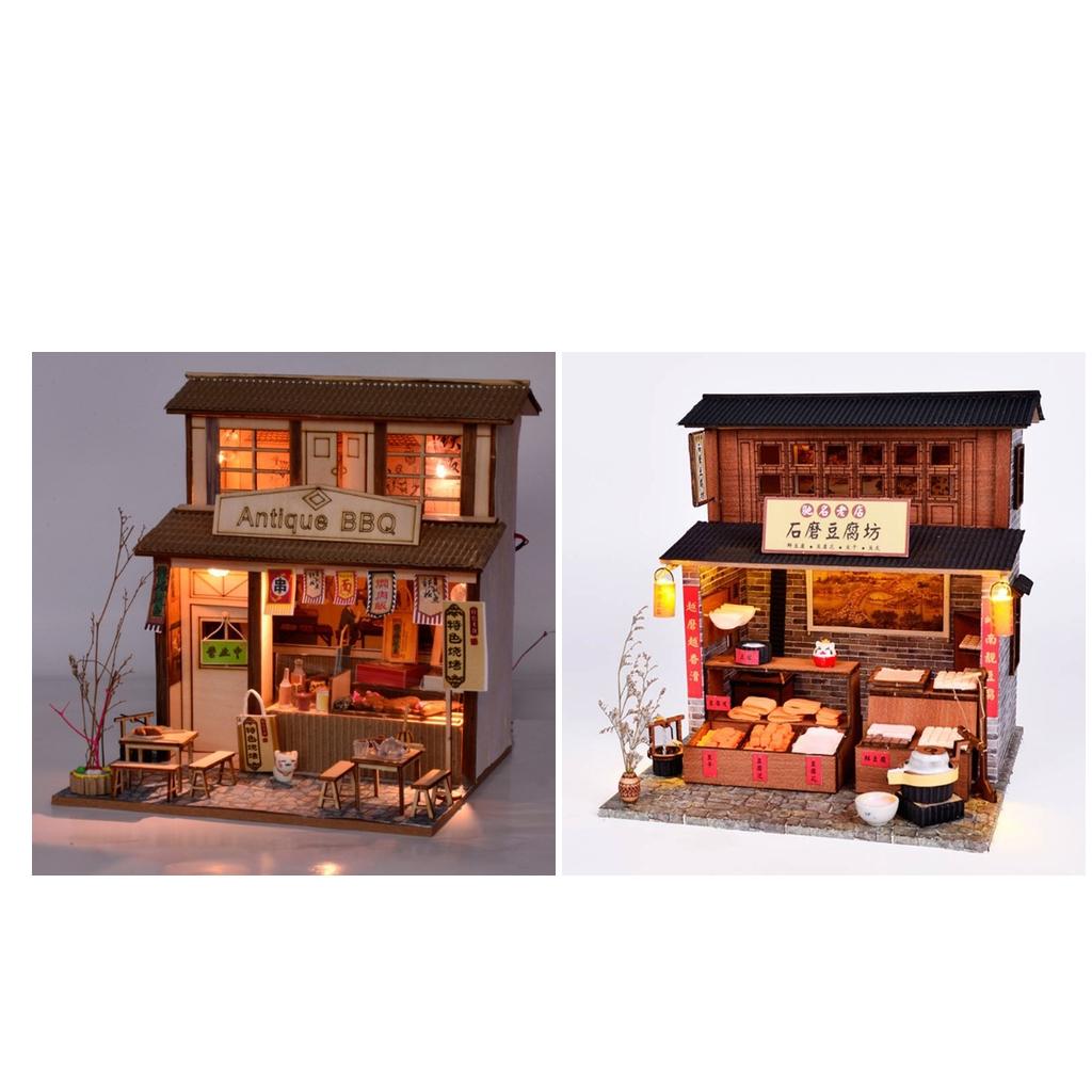 1/24 Scale DIY Dollhouse Miniature Kit with Furniture for Birthday Gift