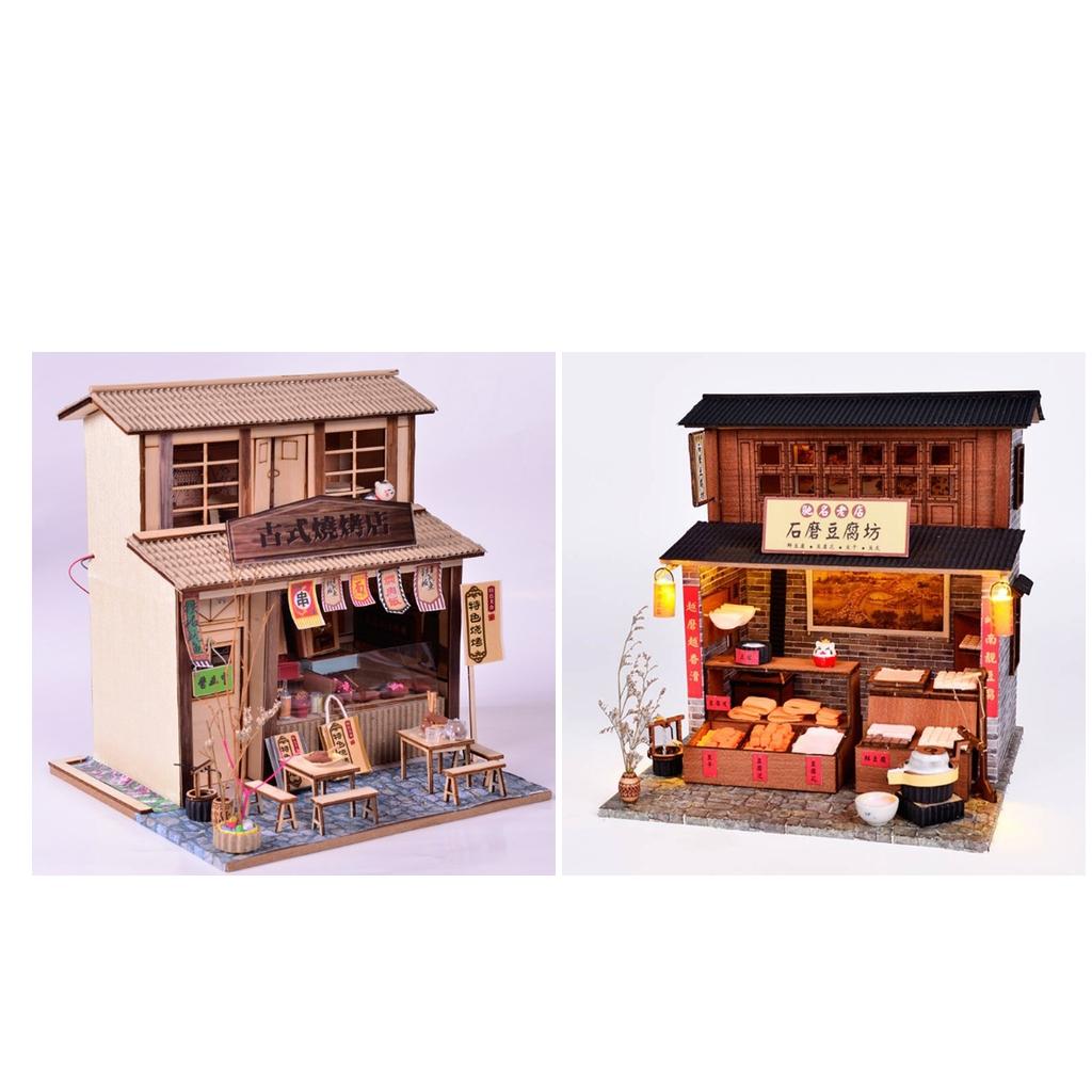1/24 Scale DIY Dollhouse Miniature Kit with Furniture for Birthday Gift