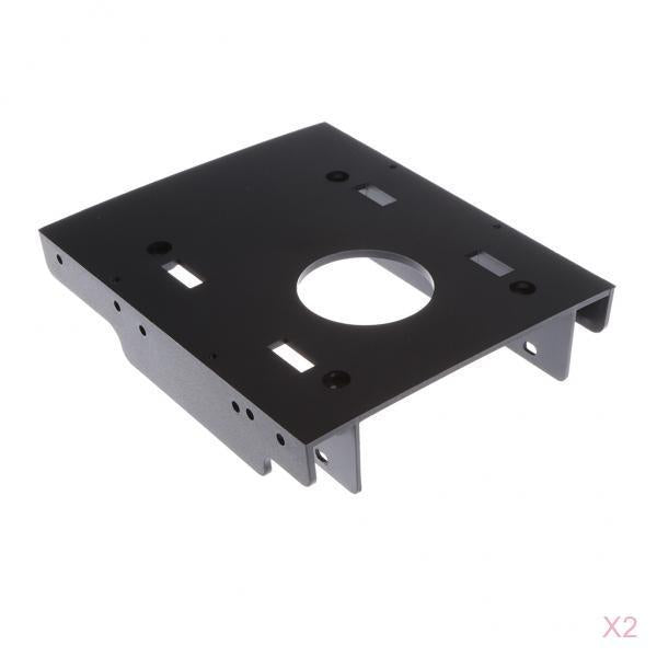 2x Dual Ports 2.5'' to 3.5'' Adapter Mounting Bracket Hard Drive Holder