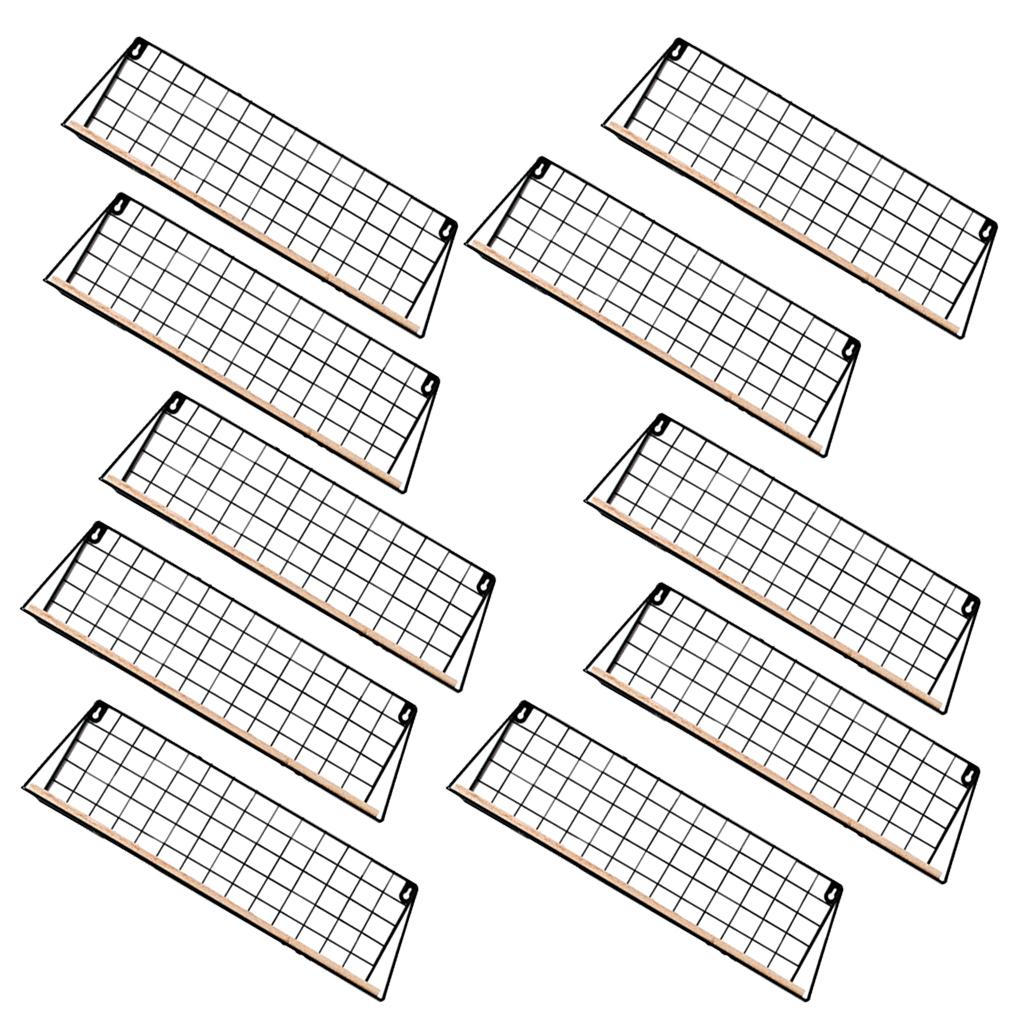 10x Metal Wood Wall Hanging Shelf Nordic Flower Bonsai Pot Book Storage Rack