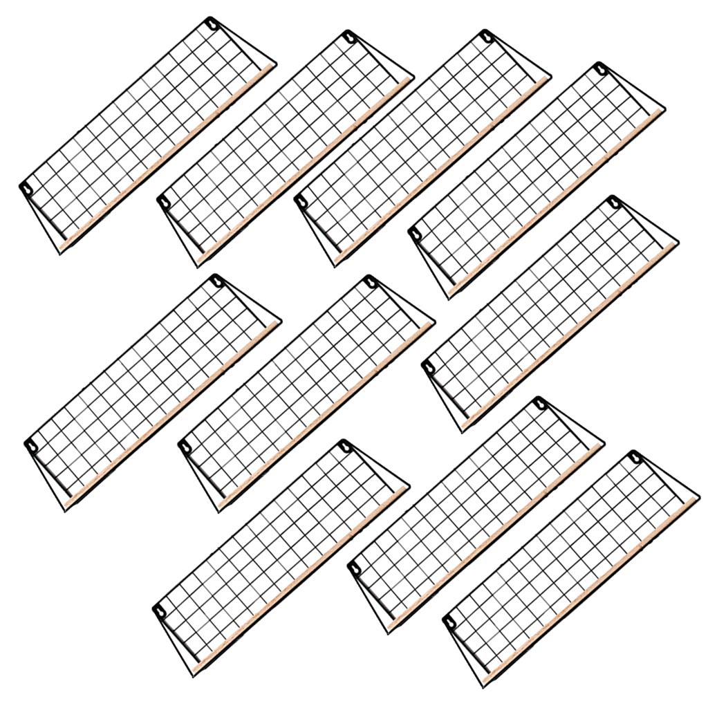 10x Metal Wood Wall Hanging Shelf Nordic Flower Bonsai Pot Book Storage Rack