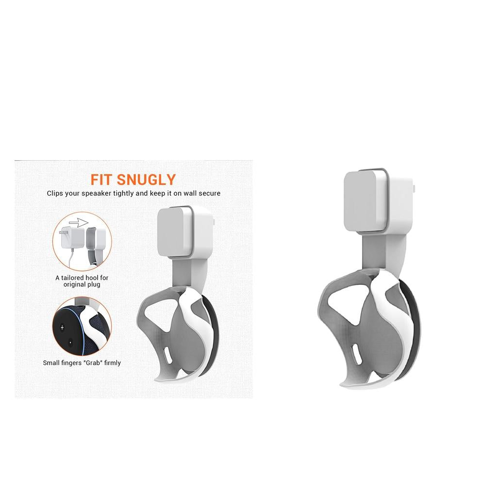 2x Outlet Wall Mount Bracket Hanger Stand Holder for Echo Dot 3rd Generation