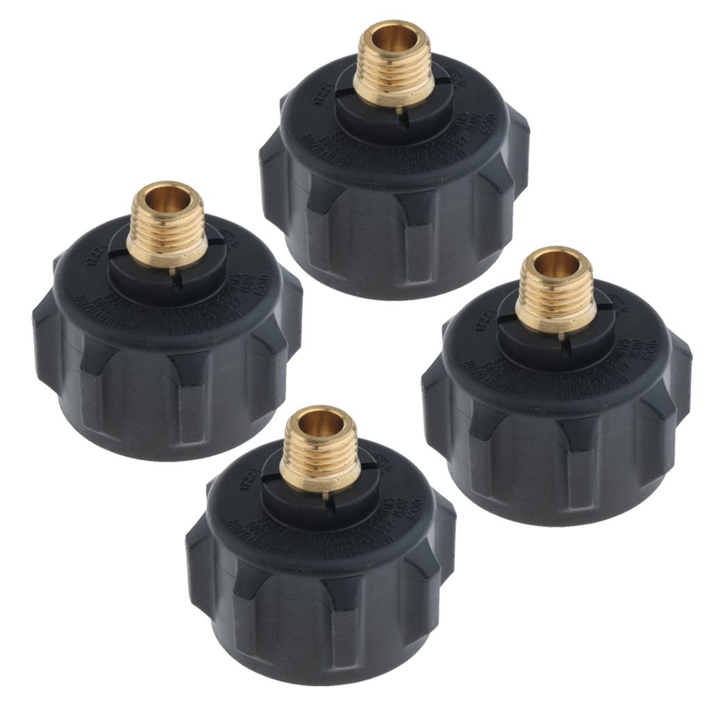 4Pieces QCC1 Propane Adapter Gas Valve Fitting with Acme Nut 1/4 Inch Male