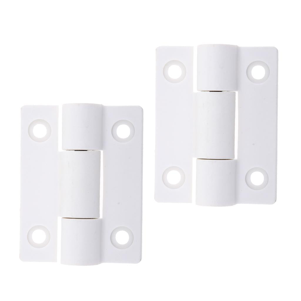 2Pcs 56 x 43mm 4 Countersunk Holes Torque Position Control Hinge White