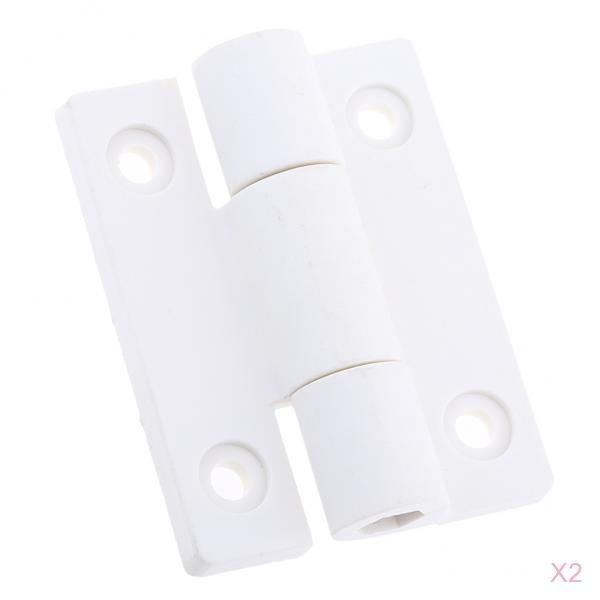 2Pcs 56 x 43mm 4 Countersunk Holes Torque Position Control Hinge White