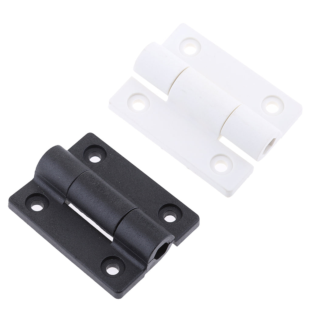 56mm x 43mm 4 Countersunk Holes Torque Position Control Hinge White+Black