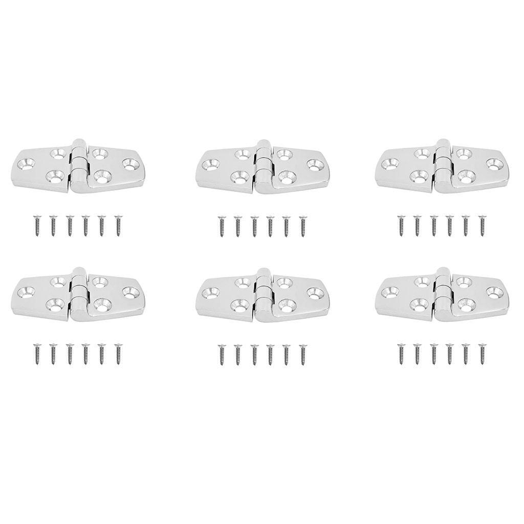 6pcs Stainless Steel Marine Boat Caravan Yacht Door Hatch Cabin Hinge Strap