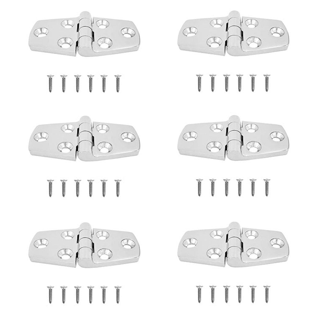 6pcs Stainless Steel Marine Boat Caravan Yacht Door Hatch Cabin Hinge Strap