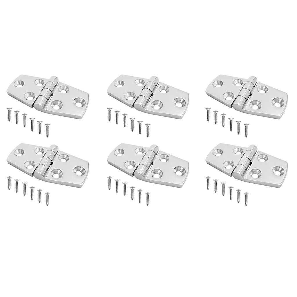6pcs Stainless Steel Marine Boat Caravan Yacht Door Hatch Cabin Hinge Strap
