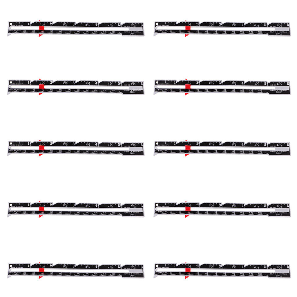 10x Metal Sewing and Knitting Gauge Garment Pattern Dress Making Ruler