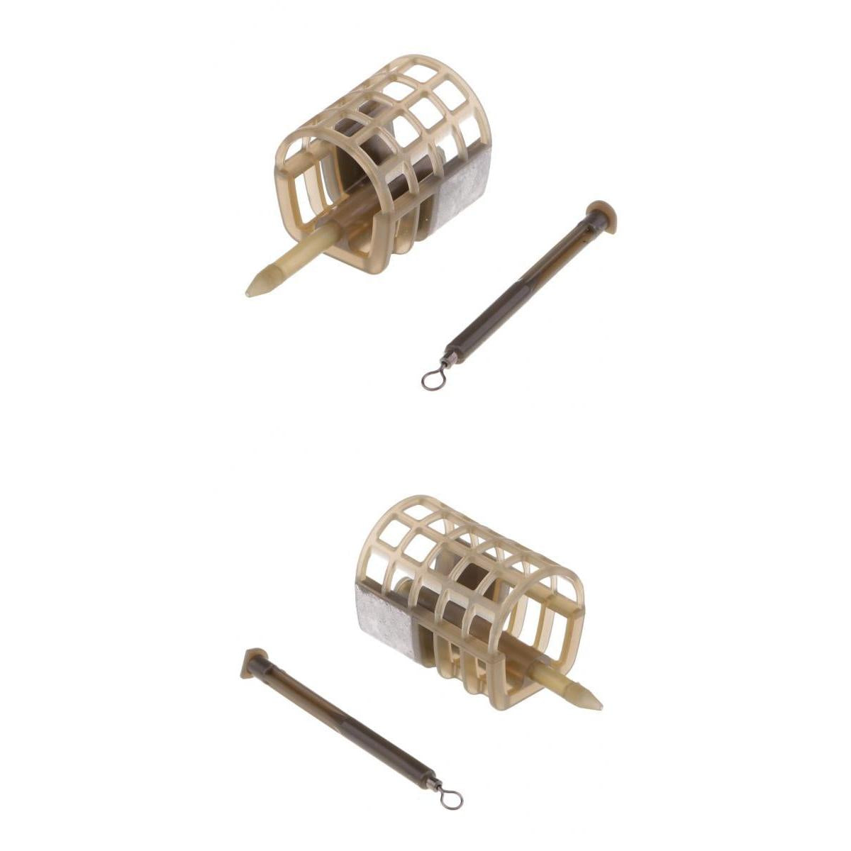 2pcs Fishing Quick Change Feeder Lure Bait Cage Feeder Fishing Trap Basket