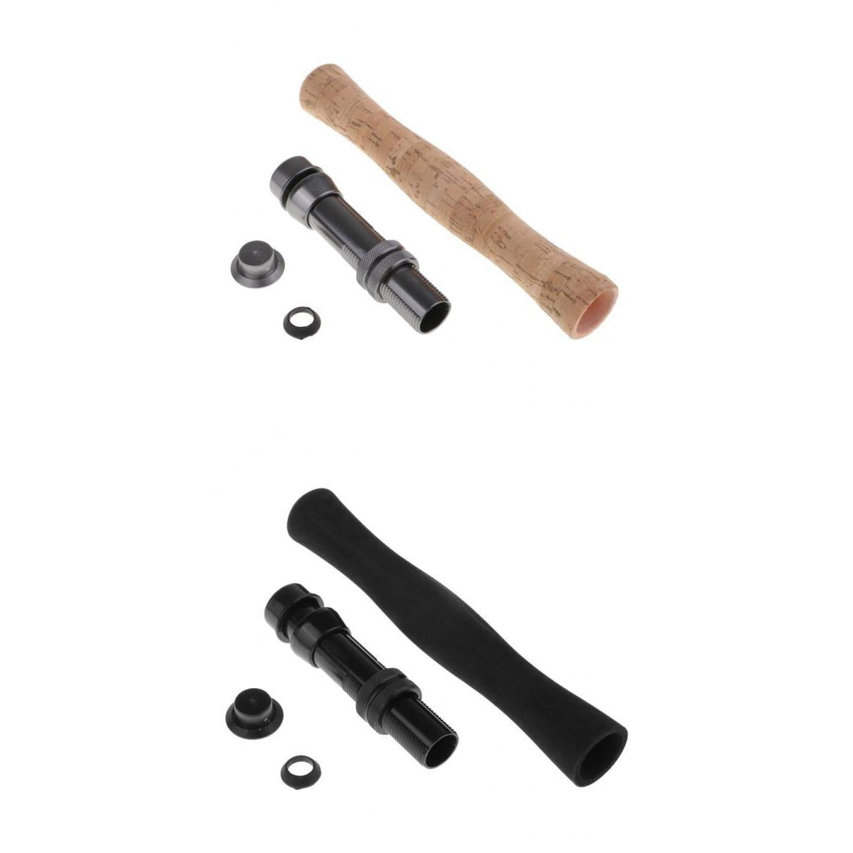 2 Sets Fly Fishing Rod Handle Grip with Reel Seat for Rod Building or Repair