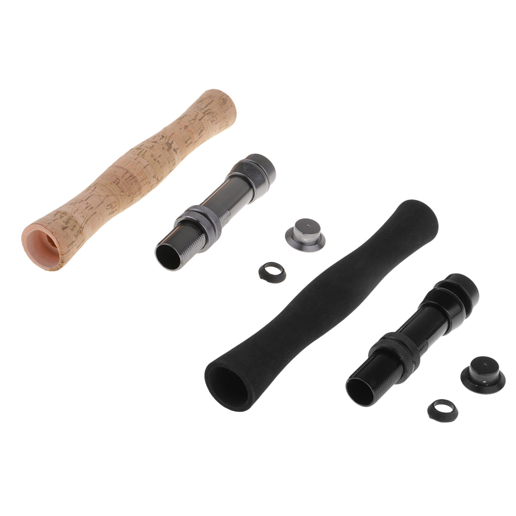 2 Sets Fly Fishing Rod Handle Grip with Reel Seat for Rod Building or Repair