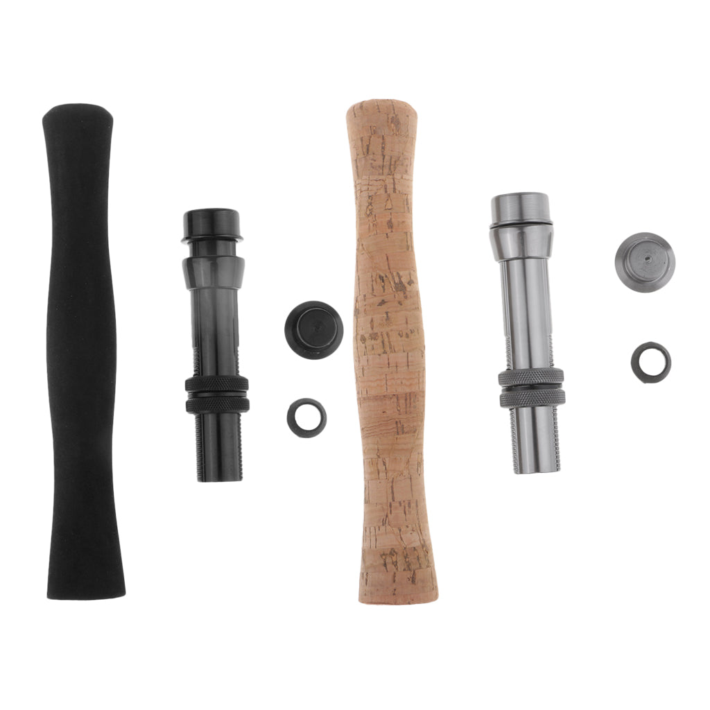 2 Sets Fly Fishing Rod Handle Grip with Reel Seat for Rod Building or Repair